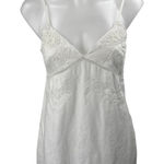 ZARA White Sleeveless Floral Embroidered V Neck Cami Tank Mini Slip Dress Size M Photo 0