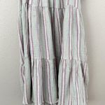 Marine layer | Mint Pink White Leila Stripe Double Cloth Tiered Minidress | XS Photo 7