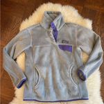 Patagonia Womens Re-Tool Snap-T Fleece Pullover Polartec Gray Purple Sz Sm Photo 1