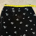 Avec Les Filles Avec Les‎ Filles Floral Embroidered Velvet Flare Pants Black Silver S Photo 6