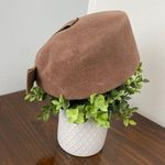 Vintage Carson Prairie Scott Brown Peachbloom Brown Velour Beret Hat Medium Bow Photo 1