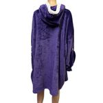 Purple Wearable Blanket Lots of Pockets Hoodie Oversized Sweatshirt One Size Size L Photo 2
