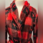 PINK - Victoria's Secret Pink Victoria Secret Red and Black dog logo soft plush robe size XS/S Photo 4