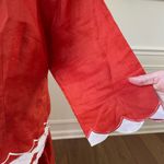 Lino USA 100% Linen Skirt Suit Orange White L Size L Photo 7