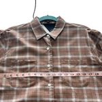 NWT MARISSA WEBB Brett Lightweight Flannel UBack Mini Dress Mesa Tan Plaid Small Brown Photo 12