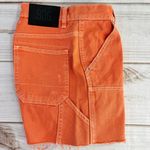 BDG  Urban Outfitters Tangerine Orange Distressed Denim Utility Shorts Size 25 Photo 2
