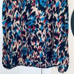 Cotton On Watercolor Print Lightweight Shift Silk Dressy Tank Slip Dress | L Photo 4