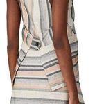 RTR sz2 Rosetta Getty Apron Wrap Halter Top Tan Black Jacquard Stripe Sleeveless White Size 2 Photo 1