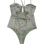 Lovers + Friends  Maysen Bodysuit Top in Sage Dot Cottage-core Coastal Size M Photo 5