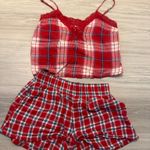 Women's Lace Trim Woven Tank and Shorts Pajama Set Photo 0