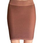 Aura Short Brown Ribbed Activewear Athleisure Mini Skirt ~ Women's Size S/M Photo 0