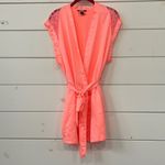 Victoria's Secret Victoria’s Secret Lightweight Satin Robe Coral and Lace Small Photo 1