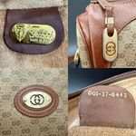 Gucci Vintage Micro GG Supreme PVC Canvas Brown Leather Trim Shoulder Bag Photo 12