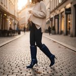 6.5 Monroe & Main royal blue suede knee Photo 4