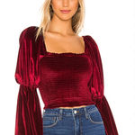 Tularosa  Revolve Trinity Smocked Velvet Top Photo 0