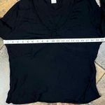 Allison Taylor  Black V-neck 100% Silk Blouse XL Photo 7