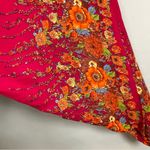 None Floral Harem Pants Stretch Waist Smocking Shirring Pink Hippie Festival Rayon‎ Photo 9