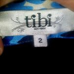 Tibi New York 100% silk blue cheetah print office skirt Photo 7