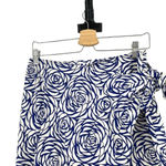 Boden Rose Printed Navy Blue White Sarong Side Tie Pencil Skirt Size US 6R Photo 2
