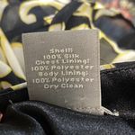 Ann Taylor Sz 4 Womens White Black Yellow Floral Strapless 100% Silk Dress Photo 5