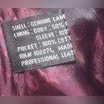 Couture By J. Park Lamb Leather Women’s Maroon Jacket Medium MINT Y2K Vintage Photo 4