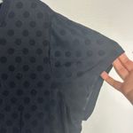 Liverpool Jeans Company Liverpool Los Angeles Womens Short Sleeve Black Shirt Size XL Polka Dot Top Photo 4