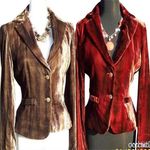 Cache Expresso Velvet Dip-Dye Jacket Coat Top New Lined Brown Black $178 NWT Photo 1