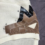 Vintage Spice of Life 80's Ivory Brown Knit Cardigan Sweater Women’s Western Size M Photo 4