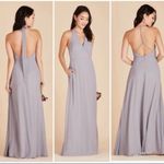 Birdy Grey Moni Dress Chiffon Silver Bridesmaid Dress Formal Long Gown size S Photo 4