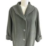 VTG YELL Germany Maxi Sack Coat Green Wool/Angora Womens Sz 38/M/L Size M Photo 1