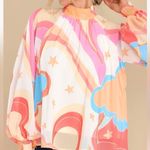 Multi Color Patterned Top Pink Size XL Photo 3