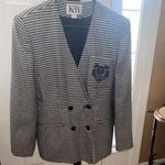 Women's KB for Stella Louise Houndstooth Blazer Size 14 Black/White Black Photo 0