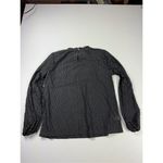 Loft  Lace Blouse Mock Neck‎ Long Sleeve Elegant Top Black Size Small Photo 4