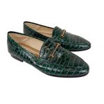 Sam Edelman  Lior Loafer Green Croc Embossed Leather Size 8.5 Photo 0