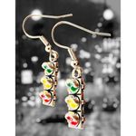Traffic Light Earrings Signal New Dangle Hooks Stop Wait Go Crossing Gua… Silver Photo 3