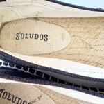 Soludos Black Canvas Espadrille Party Champagne Embroidered Size 9 Wedding Toast Photo 10