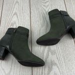 Karen Scott Women's Ivyy Mixed-Media Buckle Booties 7W Olive Green $70 Photo 3