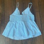 Zaful light blue floral wrap tank Photo 2