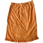 American Outpost Vintage 90s Orangeish pink floral skirt with a side slit š„ Photo 0