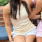 Amazon Yellow Artfish Ribbed High Neck Tank Top Photo 4