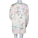 Old Navy  Sweatshirt Women Medium Pink Green Tie Dye Side Slits Casual Athleisure Photo 3