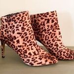 EXPRESS Leopard Animal Print Heeled Ankle Booties 8 Photo 0