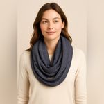 Athleta  Textured Infinity Scarf Lot – Blue & Light Green Soft Knit Scarves Photo 2