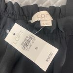 Loft Ann Taylor Embroidered Chevron Black Cold Shoulder Mini Dress Size M NWT Photo 12