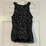 Merona Halter Black White Ruffle Blouse Small Photo 3