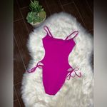 DOBREVA Women's pink One Piece Strappy Backless Swimsuit sz small (2/4) Pink Photo 1