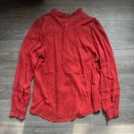 Faherty  Coral Long Sleeve 100% Organic Cotton Flowy Spring Top Size M Summer Photo 1