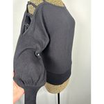 Vintage Mondi West Germany Size 36 Women Top Sweater Cutout Shoulder Black Retro Photo 2