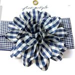 Free People  Spring Summer Picnic Flower Necklace in Blue Gingham Country Dainty Photo 4