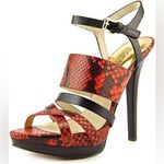 Michael Kors MICHAEL Nadja Mandarin Snakeskin Platform Sandal Size 7M EUC Photo 0